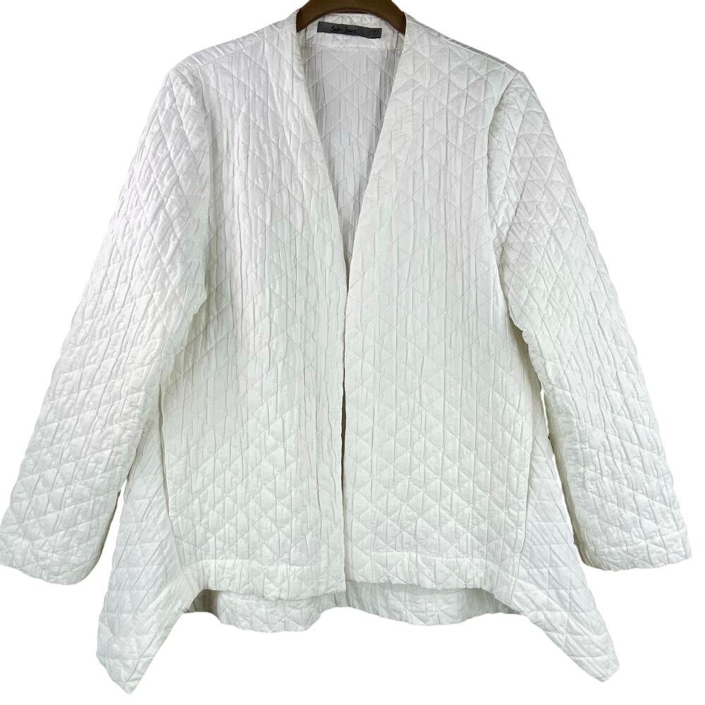 Beau Jours Chalet Quilted Open Jacket Size XS/S Art To Wear Layering Oversized